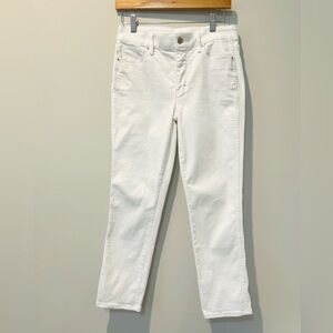 White House Black Market | White High Rise Straight Pants Size 4